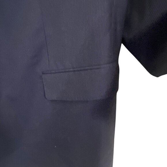 VITALE BARBERIS Men Blazer Size XL Wool Super 110 CANONICO STITCHED Blue Classic - Picture 4 of 16